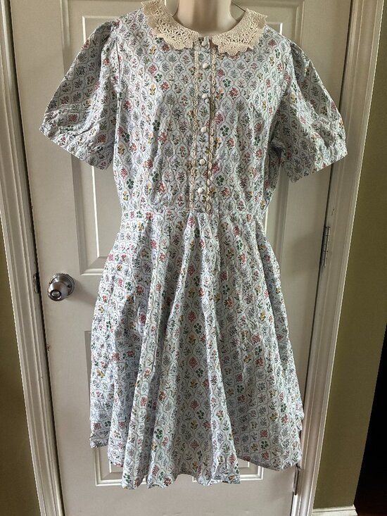 Ivy City Co Dresses & Skirts - Ivy City Co Mae Dress Floral Lace Collar Puff Sleeve Cottagecore Size 14